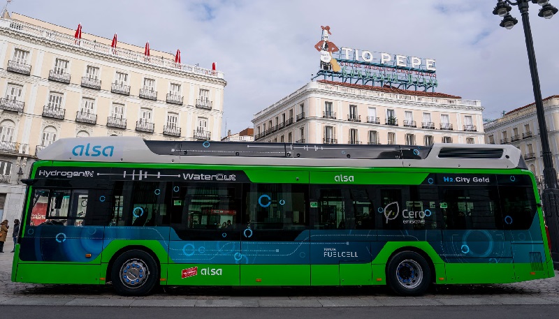 Cuatro compañías analizan inversiones para hidrógeno verde en el transporte de Madrid