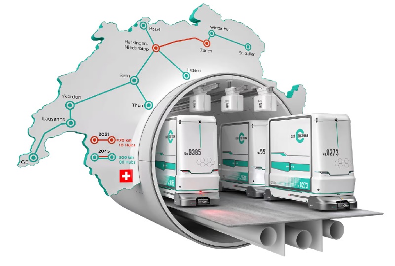 Suiza avanza con la entrega de carga autónoma subterránea