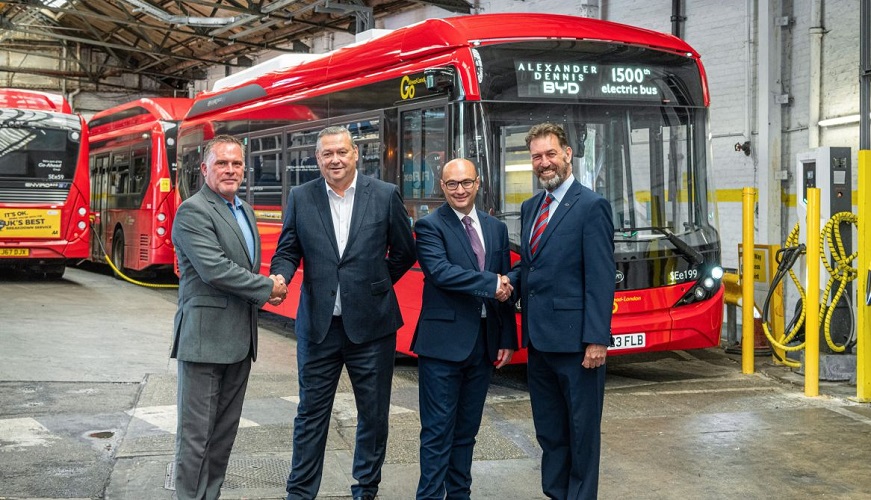 BYD and Alexander Dennis Deliver 1,500th Electric Bus to Go Ahead London