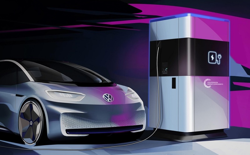 Volkswagen ya instaló la mitad de cargadores rápidos para vehículos eléctricos previstos hasta 2025