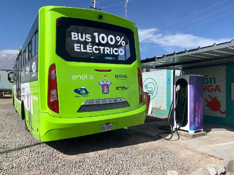 Bus eléctrico en proyecto piloto en Arequipa
