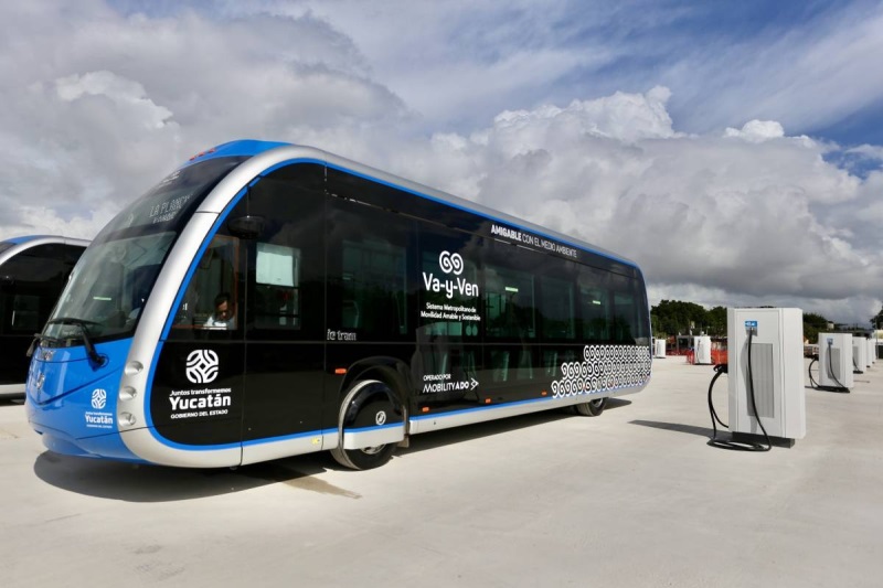 Cierra el círculo verde. CFE venderá energía fotovoltaica para buses eléctricos del IE-TRAM de Mérida