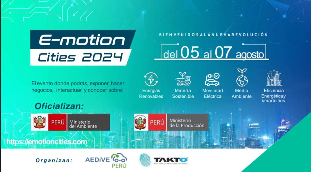 E-Motion Cities 2024 extiende su invitación con nueva fecha en Perú
