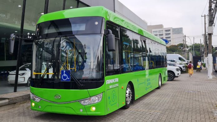 Debut oficial.  Los nuevos buses eléctricos de Ankai ya circulan por las calles de Brasil